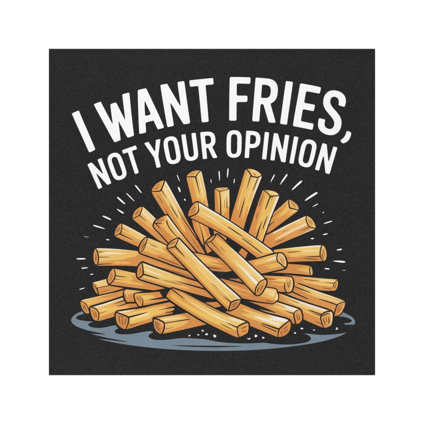 I want fries Car Magnets