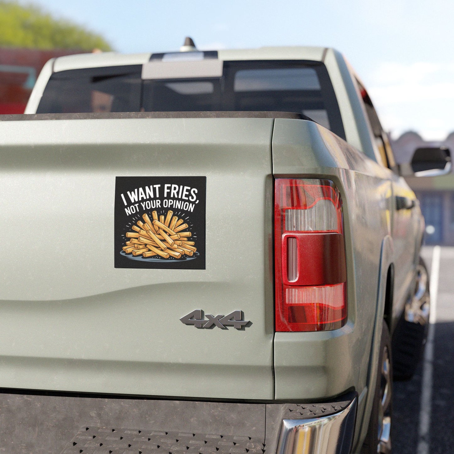 I want fries Car Magnets