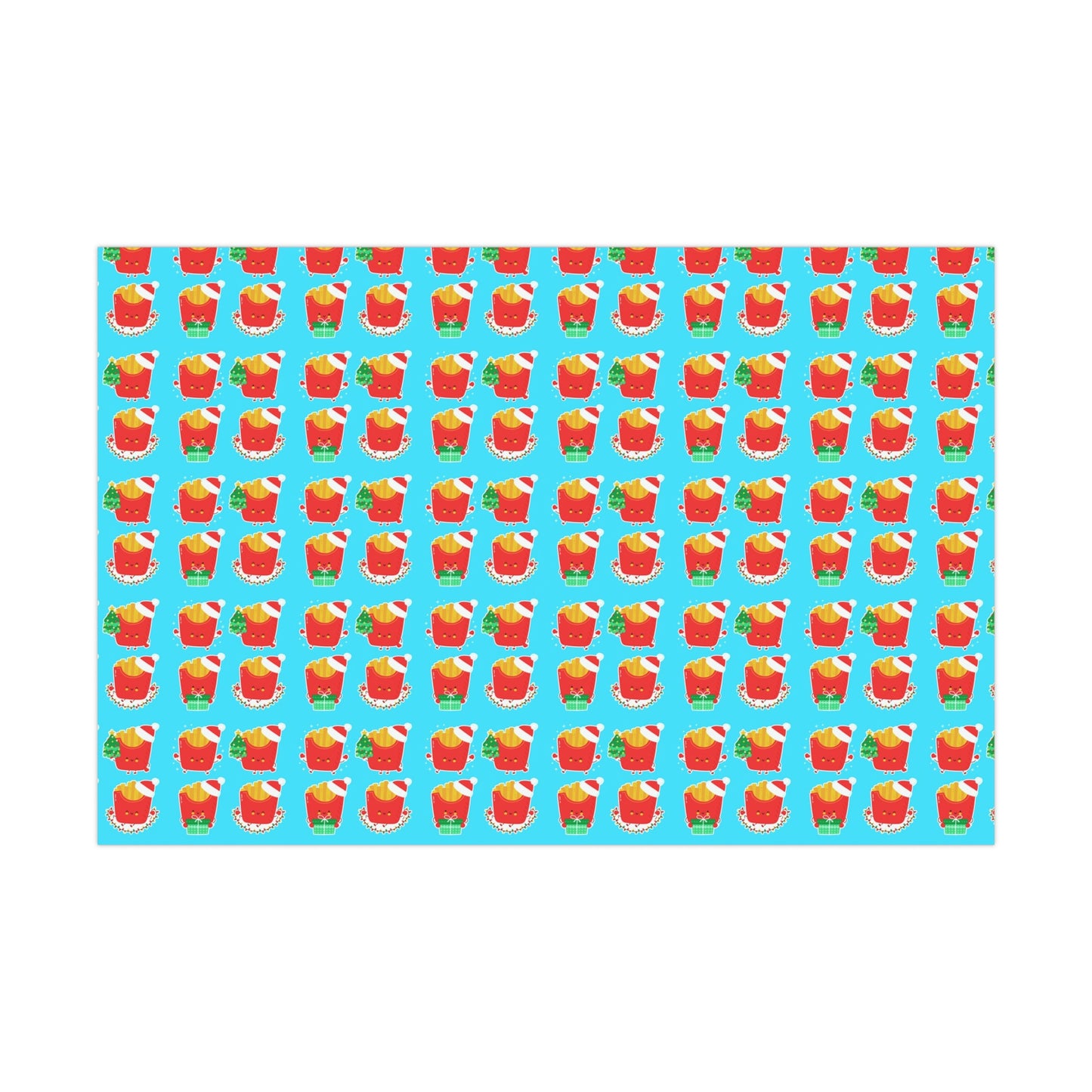 Cute Christmas Fries Gift Wrap Papers