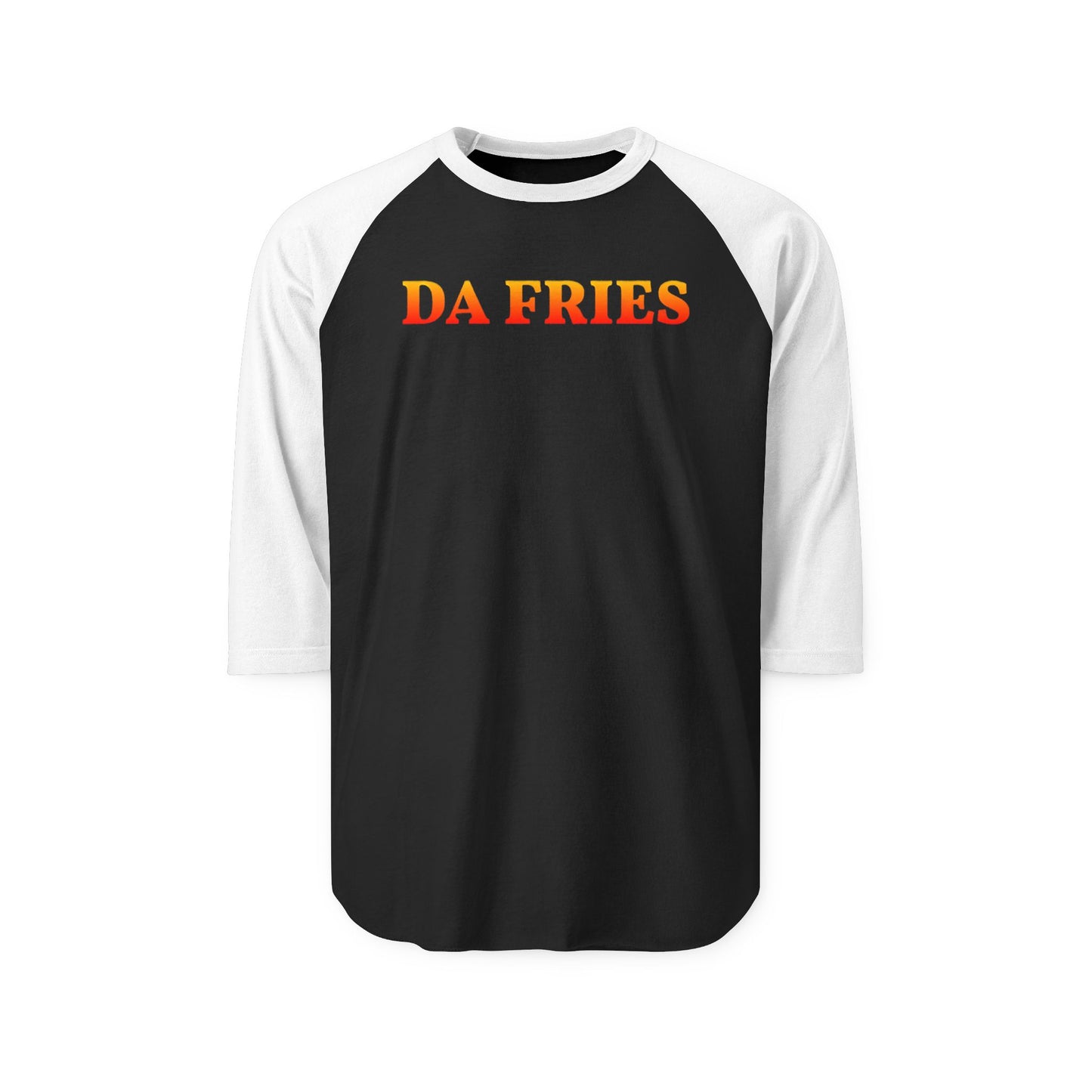 Da Fries Unisex Three-Quarter Sleeve Raglan Shirt