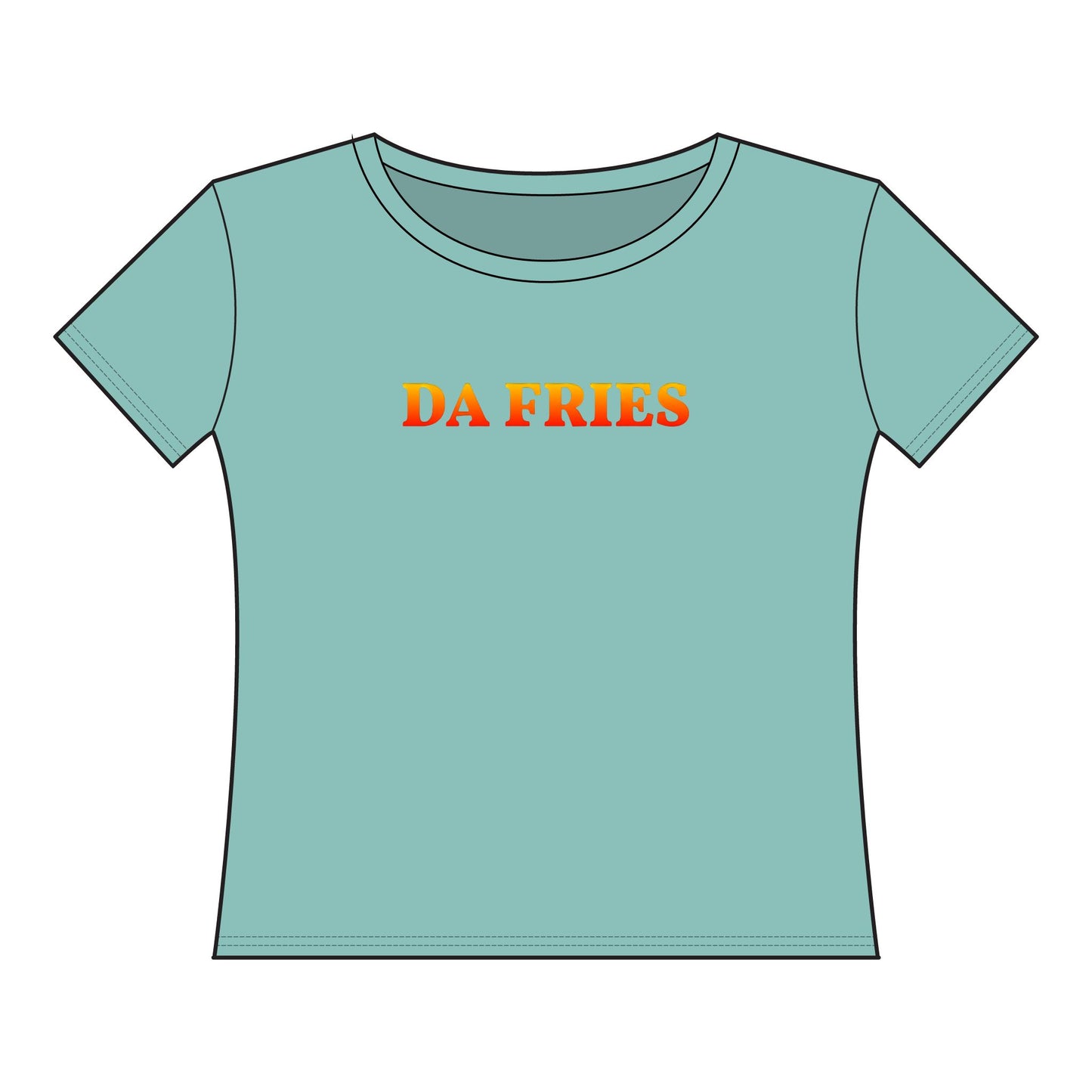 Da Fries Women's Curvy Fine Jersey Tee