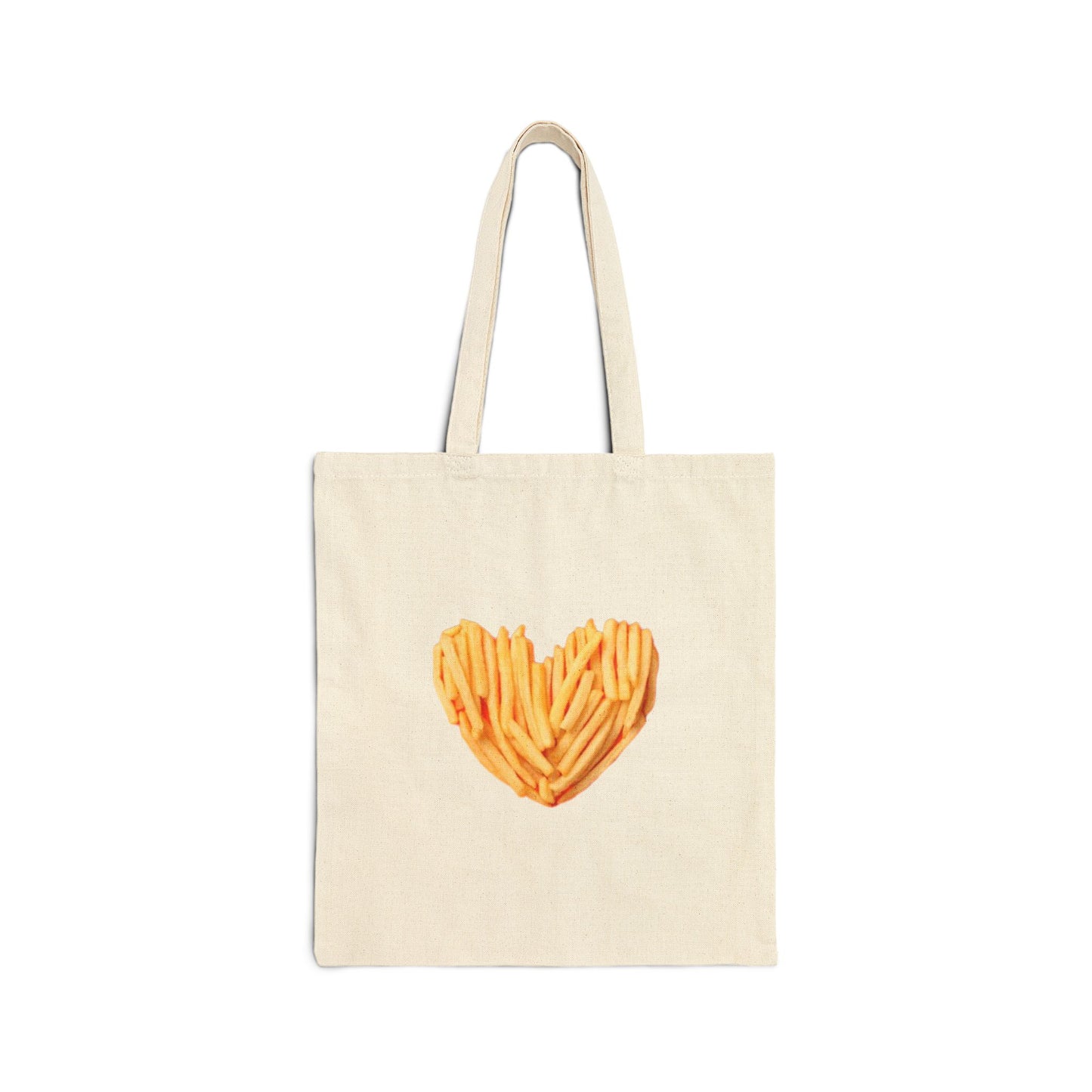 Fry Heart Cotton Canvas Tote Bag
