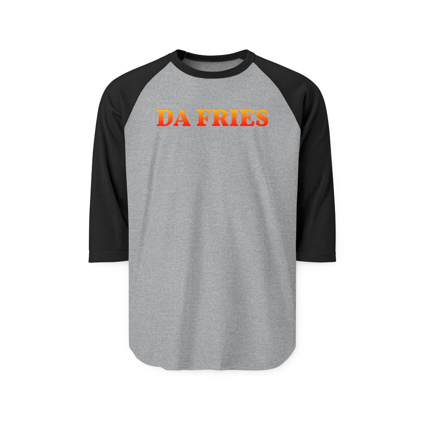 Da Fries Unisex Three-Quarter Sleeve Raglan Shirt