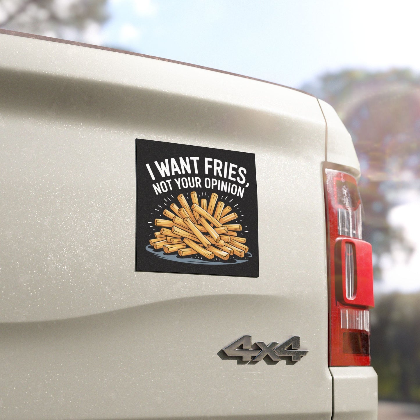 I want fries Car Magnets