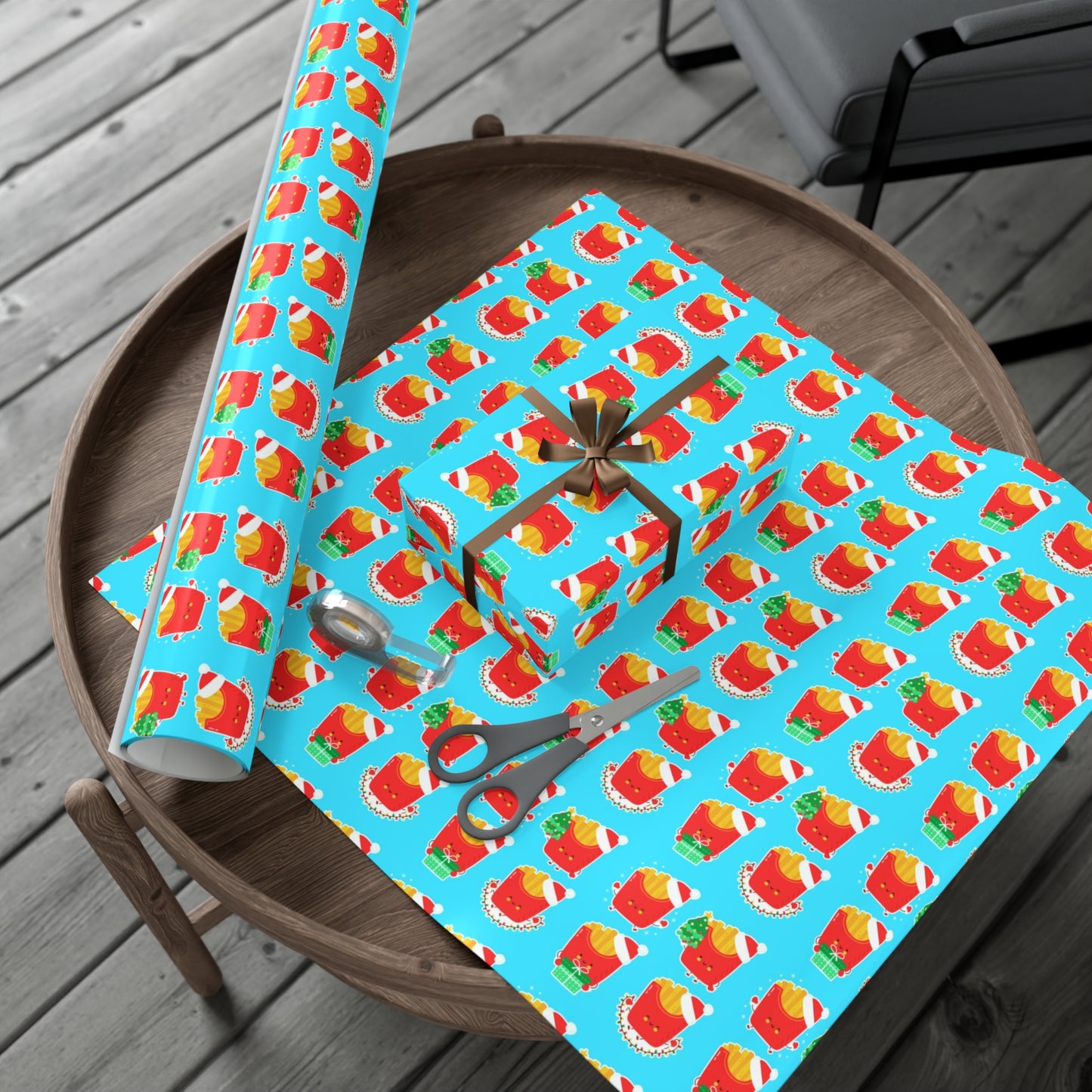 Cute Christmas Fries Gift Wrap Papers