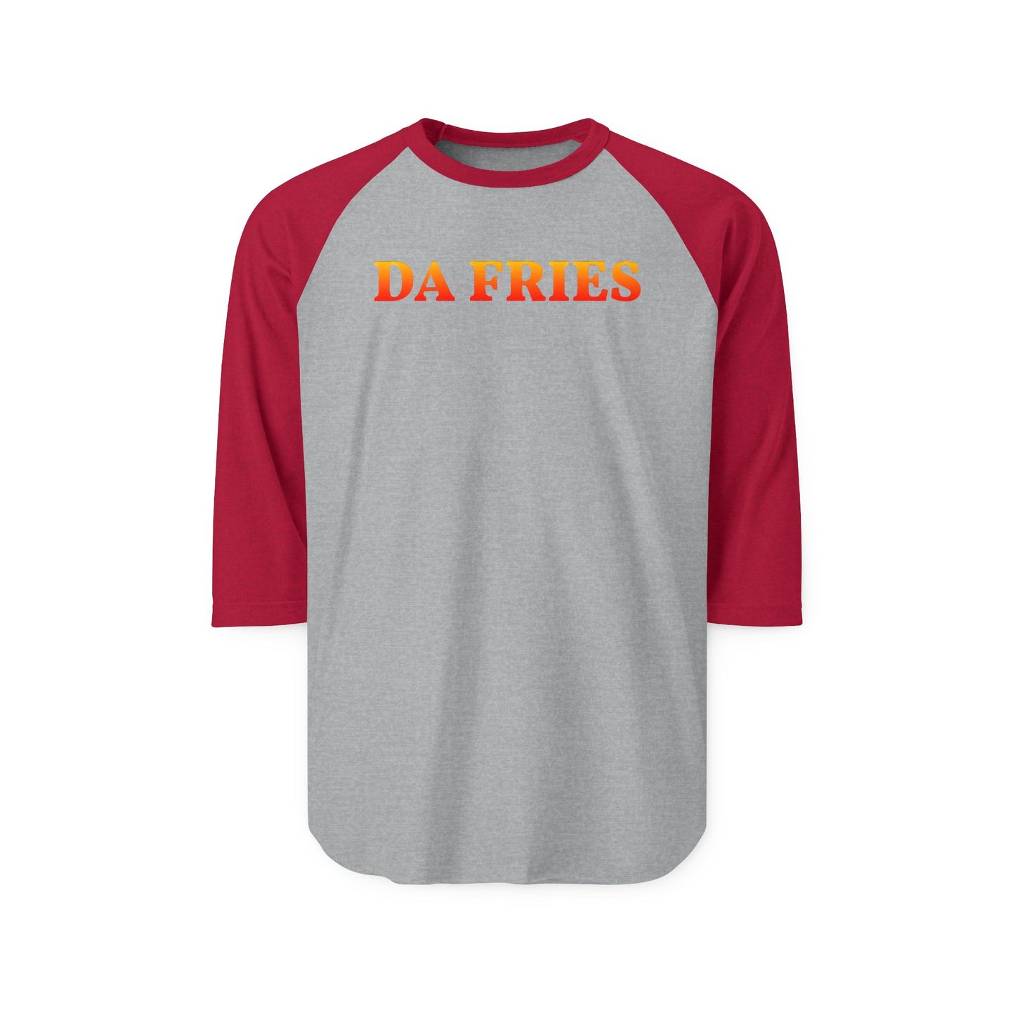 Da Fries Unisex Three-Quarter Sleeve Raglan Shirt
