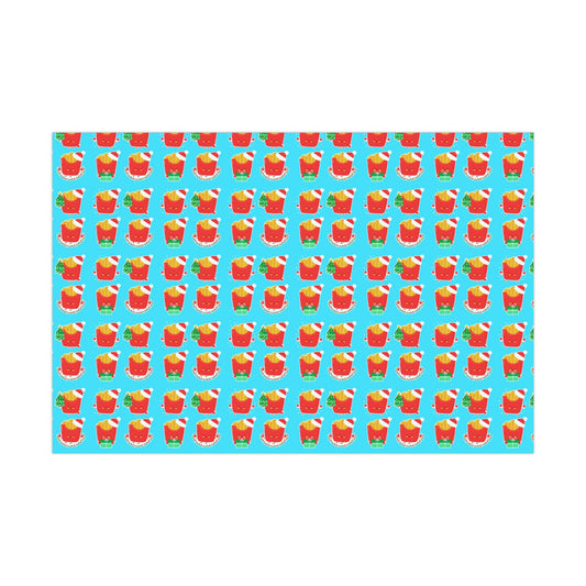 Cute Christmas Fries Gift Wrap Papers