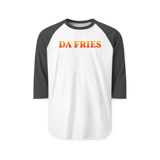 Da Fries Unisex Three-Quarter Sleeve Raglan Shirt